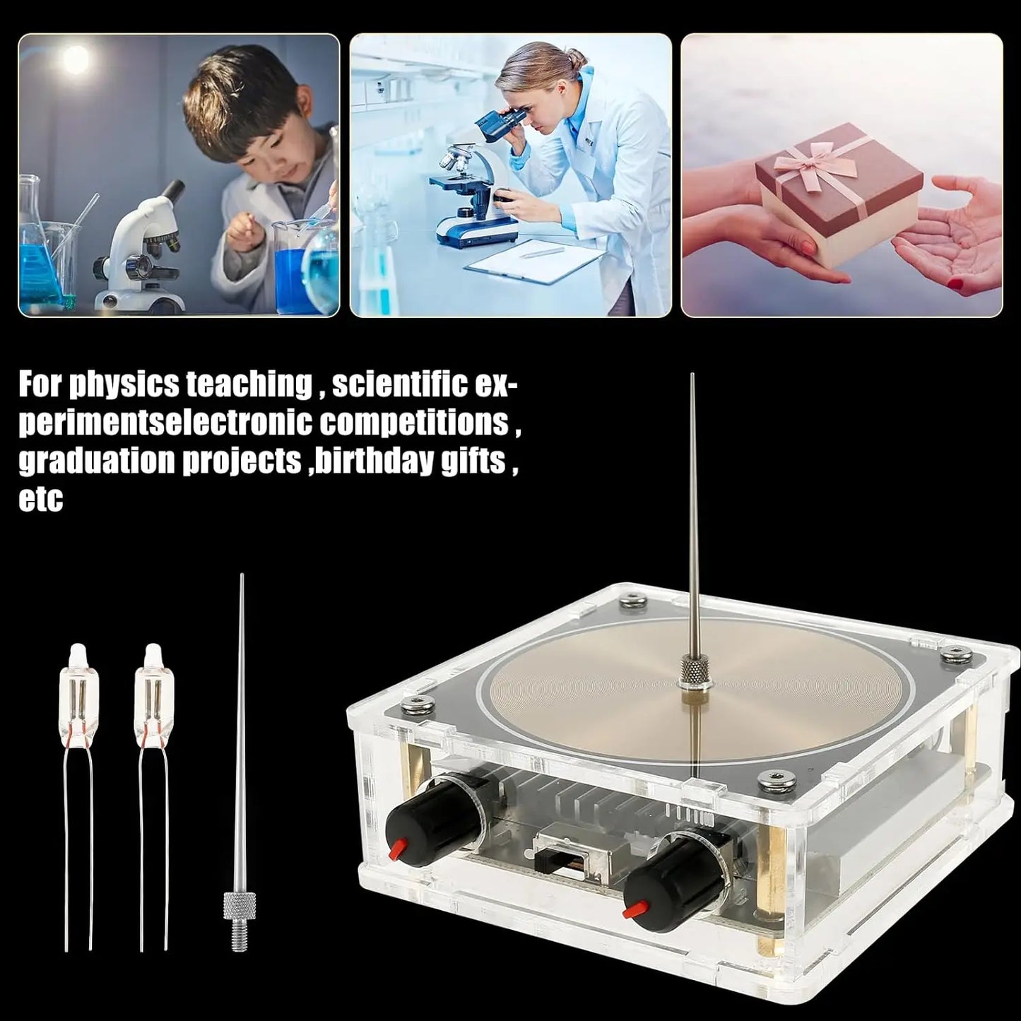 Musical Tesla Coil Kit, Touchable Artificial Lightning Spark Gap Arc Generator, Wireless Transmission Bluetooth Music Tesla Coil