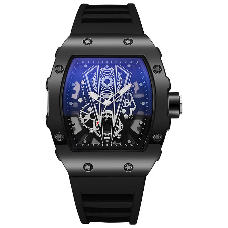 Elevate Your Style with the Luxury Large Dial Men’s Quartz Watch - Casual Silicone Band Sports Watch (No Box)