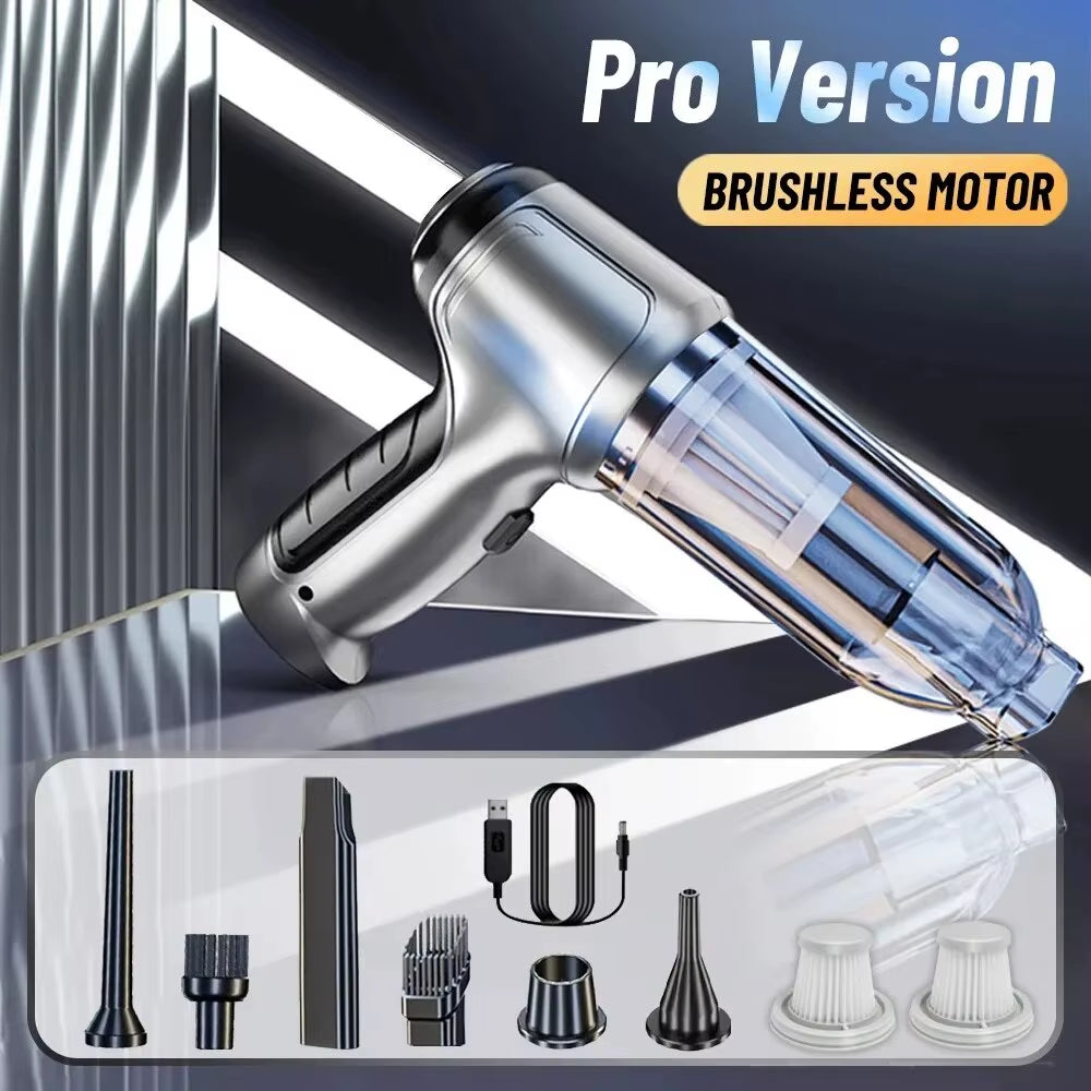 Car Vacuum Cleaner 4 In1Wireless Vacuum Cleaner Duster Handheld Vacuum Pump for Home Portable Cordless Strongsuction Car Cleaner