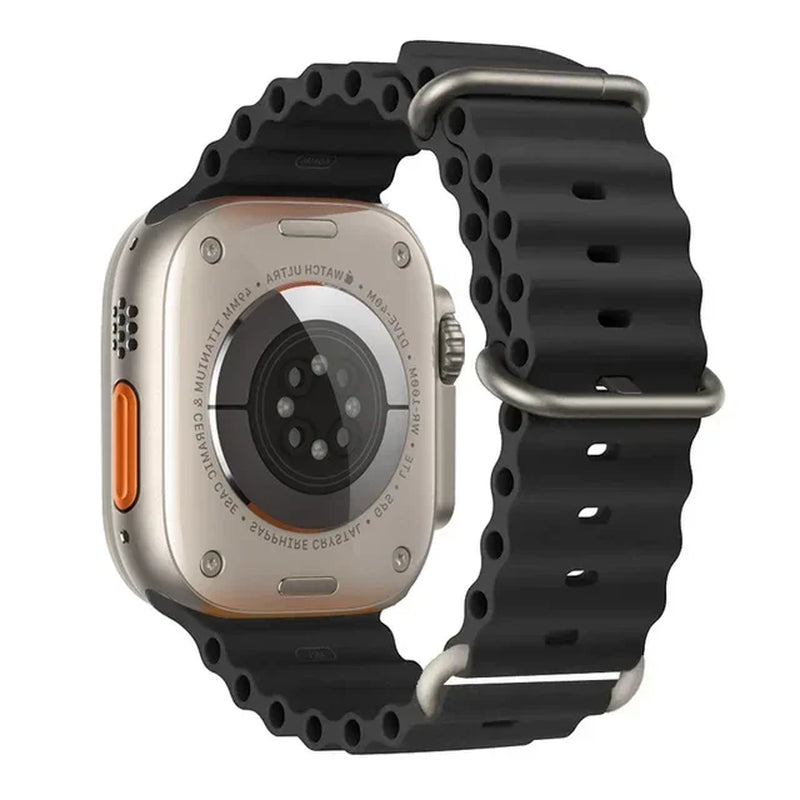 Explore the Ocean Strap: Premium Silicone Band for Apple Watch Ultra 2, 49mm & More - Perfect for Water Sports!