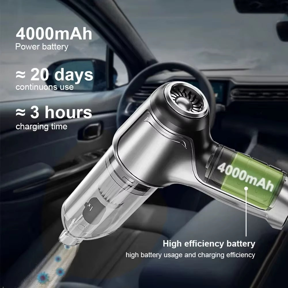 Car Vacuum Cleaner 4 In1Wireless Vacuum Cleaner Duster Handheld Vacuum Pump for Home Portable Cordless Strongsuction Car Cleaner