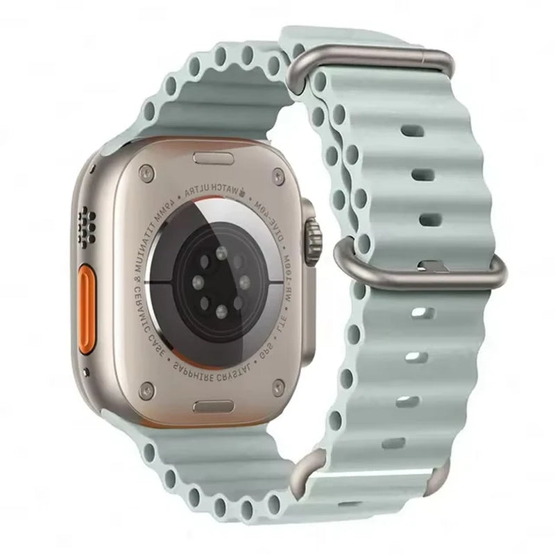 Explore the Ocean Strap: Premium Silicone Band for Apple Watch Ultra 2, 49mm & More - Perfect for Water Sports!