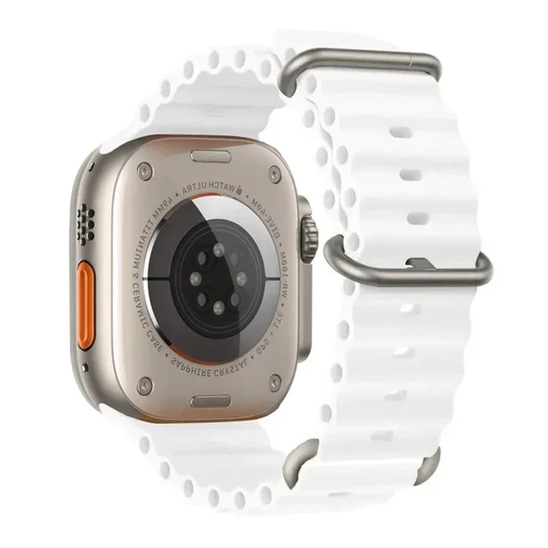 Explore the Ocean Strap: Premium Silicone Band for Apple Watch Ultra 2, 49mm & More - Perfect for Water Sports!