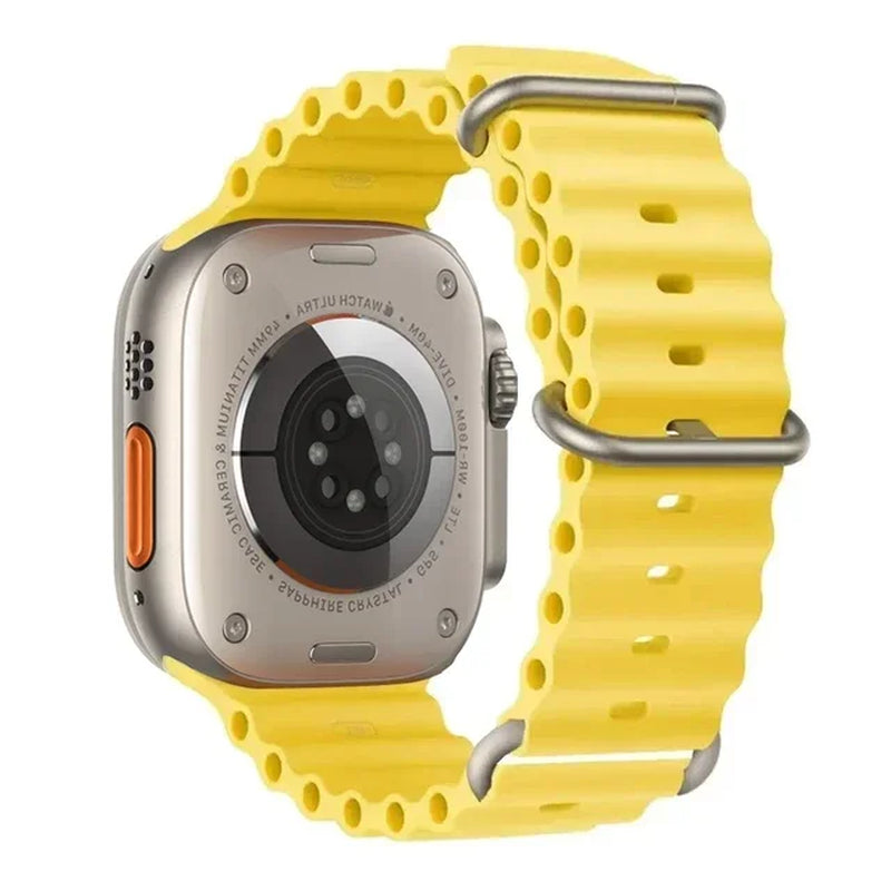 Explore the Ocean Strap: Premium Silicone Band for Apple Watch Ultra 2, 49mm & More - Perfect for Water Sports!