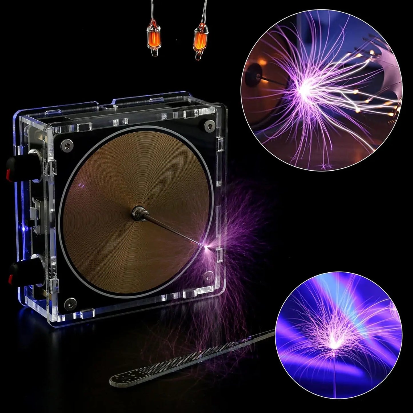 Musical Tesla Coil Kit, Touchable Artificial Lightning Spark Gap Arc Generator, Wireless Transmission Bluetooth Music Tesla Coil