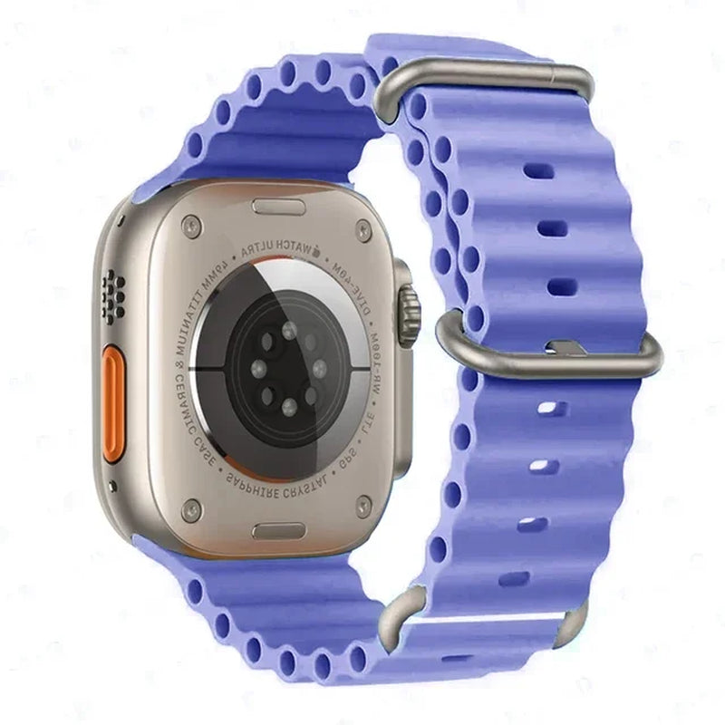 Explore the Ocean Strap: Premium Silicone Band for Apple Watch Ultra 2, 49mm & More - Perfect for Water Sports!