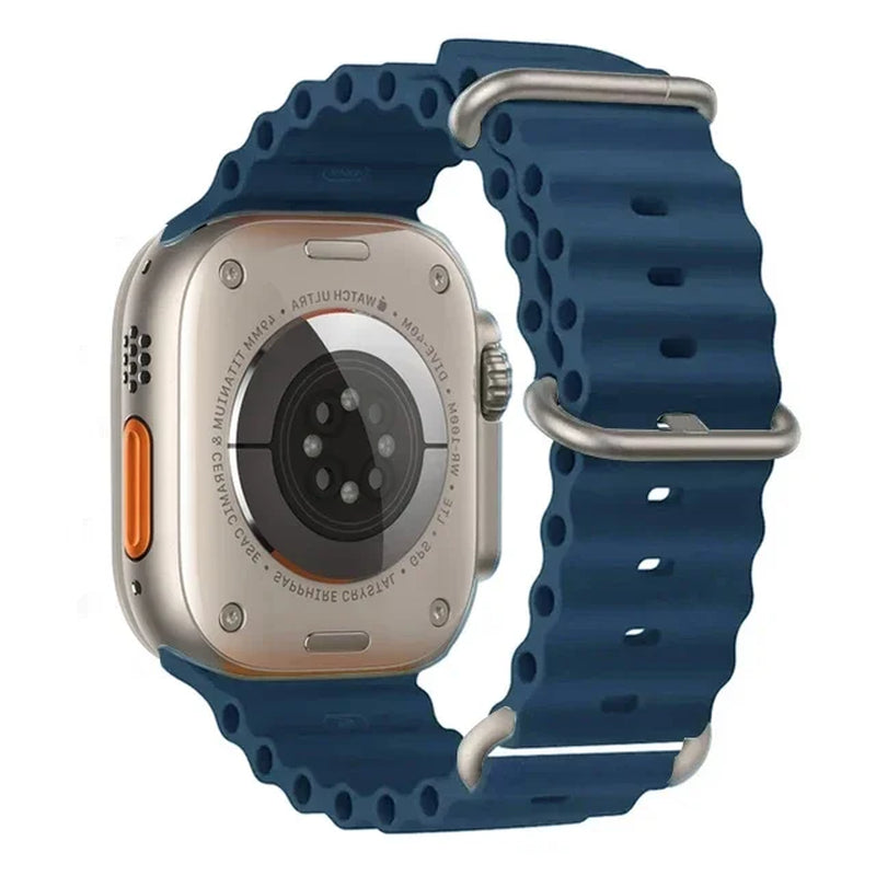 Explore the Ocean Strap: Premium Silicone Band for Apple Watch Ultra 2, 49mm & More - Perfect for Water Sports!