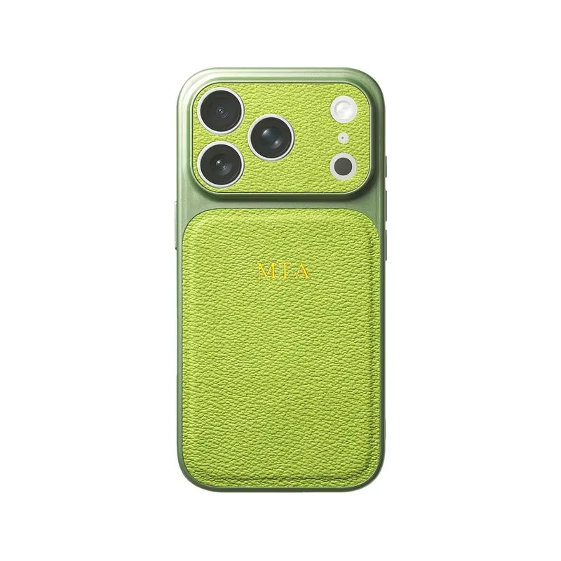 Elevate Your Style with a Customizable Gold and Silver Initials Leather Case for iPhone 15, 14, 13, 17 Pro Max - Luxury Protection Meets Personalization