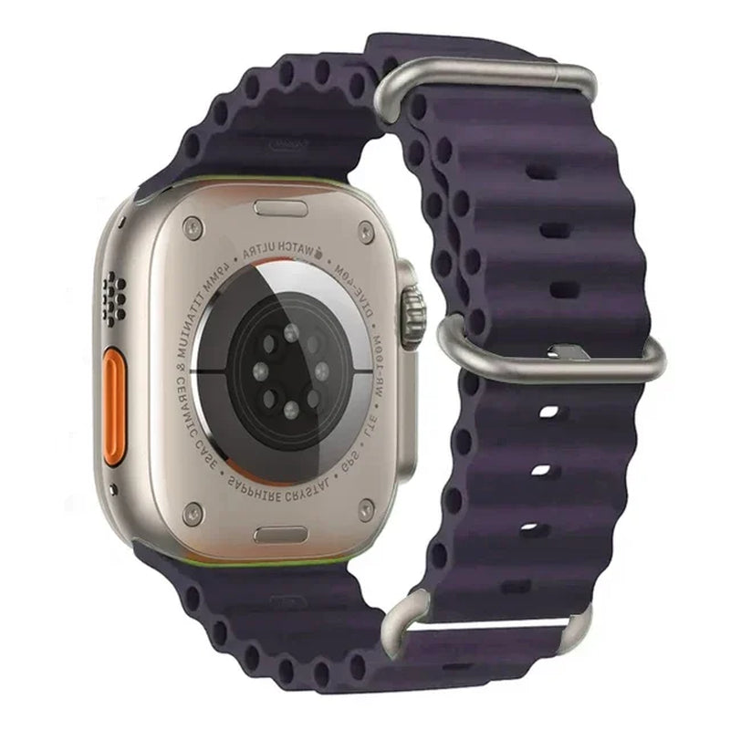 Explore the Ocean Strap: Premium Silicone Band for Apple Watch Ultra 2, 49mm & More - Perfect for Water Sports!