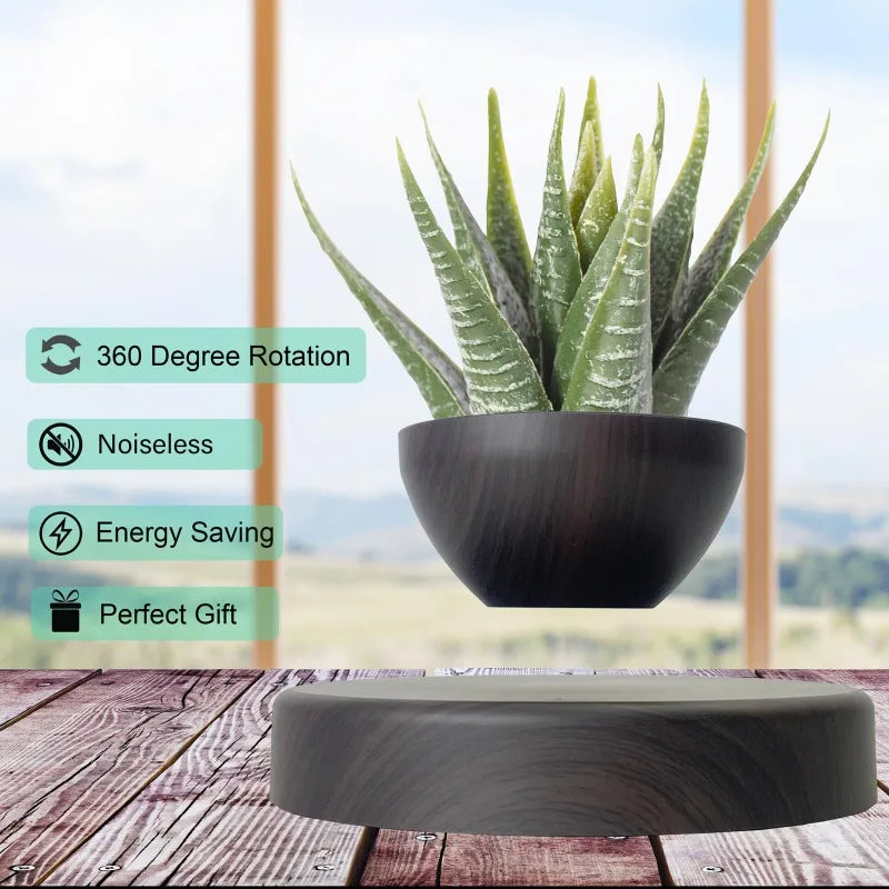 Levitating Plant Pot Floating Pot Bonsai Planter Home Office Desk Decor Birthday Christmas Gift for Girlfriend Women Friends
