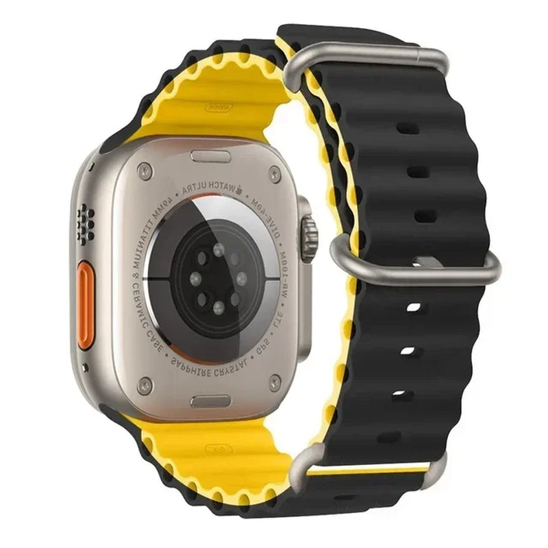 Explore the Ocean Strap: Premium Silicone Band for Apple Watch Ultra 2, 49mm & More - Perfect for Water Sports!