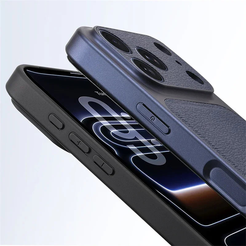 Elevate Your Style with a Customizable Gold and Silver Initials Leather Case for iPhone 15, 14, 13, 17 Pro Max - Luxury Protection Meets Personalization