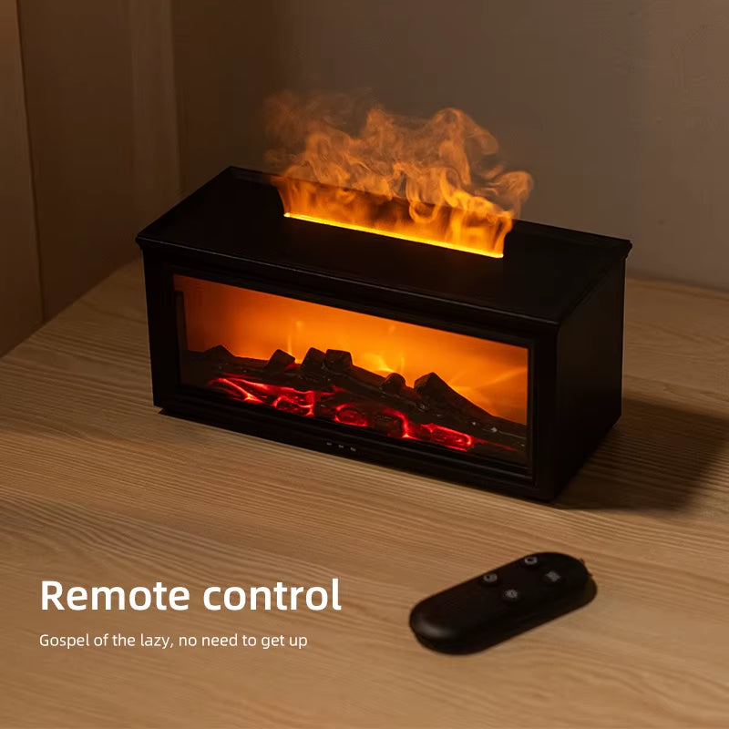 7 Colors of Essential Oil Fireplace Diffuser Mini Flame Aromatherapy Fireplace Humidifier Aromatherapy Oil Diffuser