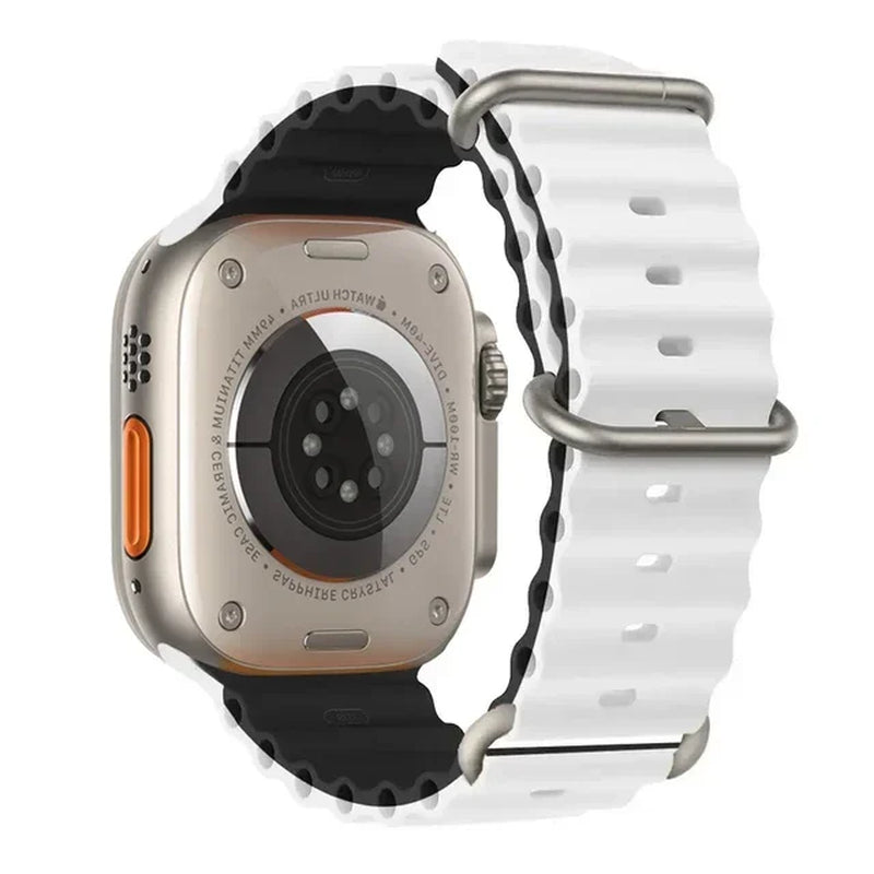 Explore the Ocean Strap: Premium Silicone Band for Apple Watch Ultra 2, 49mm & More - Perfect for Water Sports!