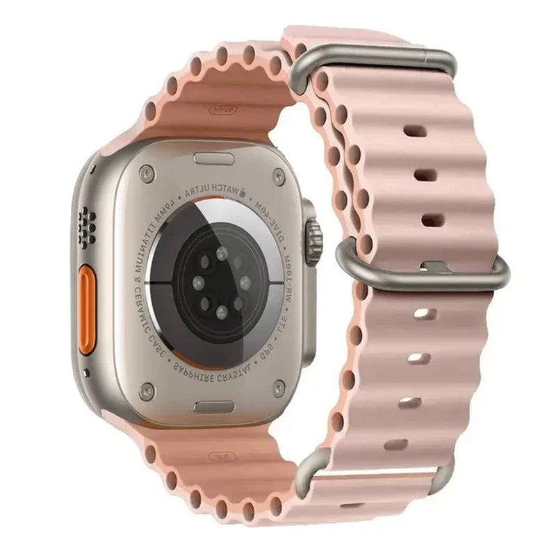 Explore the Ocean Strap: Premium Silicone Band for Apple Watch Ultra 2, 49mm & More - Perfect for Water Sports!