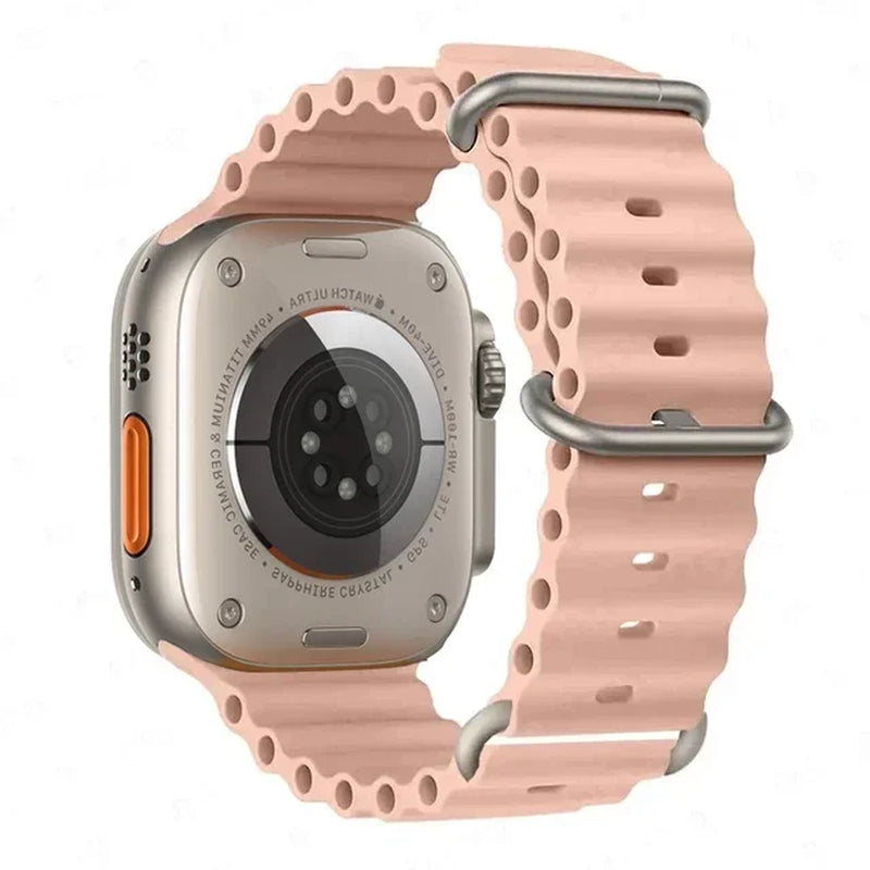 Explore the Ocean Strap: Premium Silicone Band for Apple Watch Ultra 2, 49mm & More - Perfect for Water Sports!