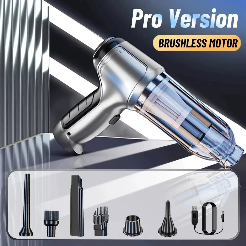 Car Vacuum Cleaner 4 In1Wireless Vacuum Cleaner Duster Handheld Vacuum Pump for Home Portable Cordless Strongsuction Car Cleaner