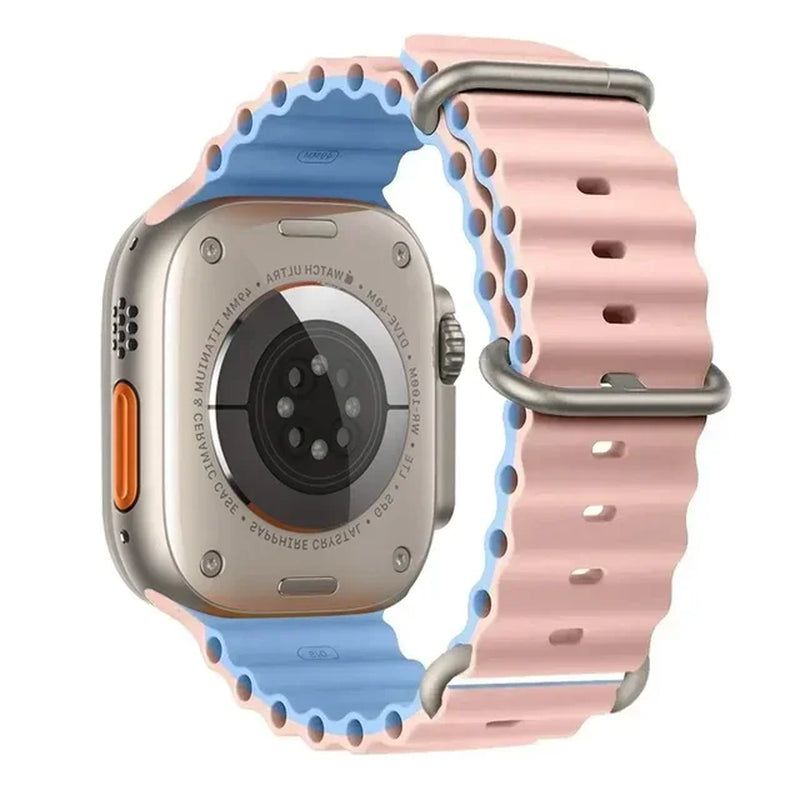 Explore the Ocean Strap: Premium Silicone Band for Apple Watch Ultra 2, 49mm & More - Perfect for Water Sports!