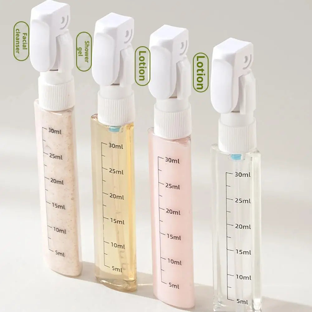4-in-1 Portable Travel Bottles – Leak-Proof Dispenser for Lotion, Conditioner, and More!